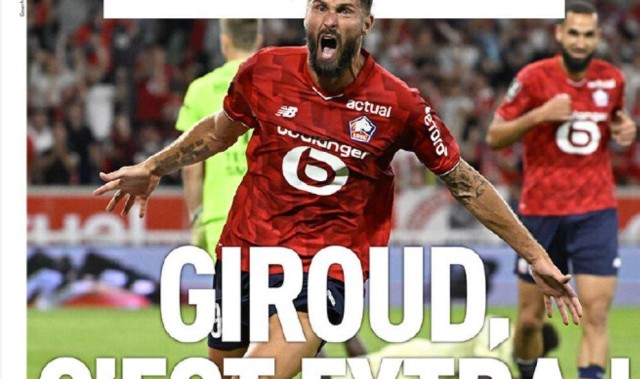 91分钟绝杀！38岁大吉鲁吐舌绕场狂奔：法甲连续2轮破门 破1纪录